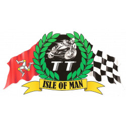 TT ISLE OF MAN  Biker laminated decal