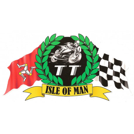 TT ISLE OF MAN  Sticker UV 150mm 