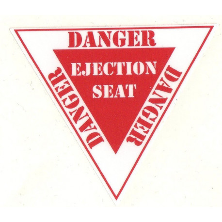 " DANGER " Ejection Seat Sticker UV 88mm x 76mm