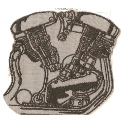  HARLEY DAVIDSON moteur Ecusson tissus 75mm x 75mm 