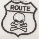 Ecusson tissus ROUTE 66 SKULL 75mm x  75mm