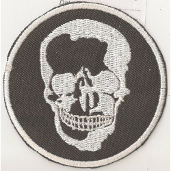  Embroidered badge ROUTE SKULL 75mm x  75mm