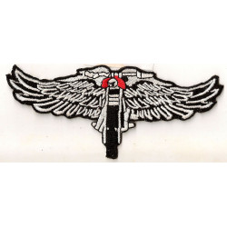  Embroidered badge BIKE/WINGS 125mm x 55mm