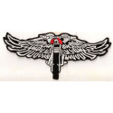  Embroidered badge BIKE/WINGS 125mm x 55mm