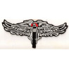 Ecusson tissus MOTO AILES 125mm x  55mm