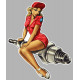 Pin Up racing Sticker UV 75mm