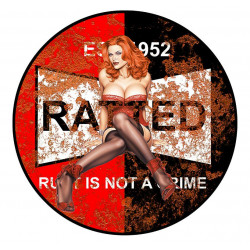" ratted "   sticker vinyle laminé