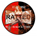 " ratted "   sticker vinyle laminé