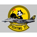 TOMCAT  FIGHTING 31 laminated decal