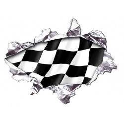  CHEQUERED RIGHT  Sticker 