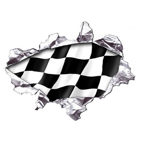  CHEQUERED RIGHT  Sticker 