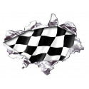 CHEQUERED Right  laminated decal
