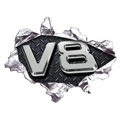 V8 LEFT Sticker 