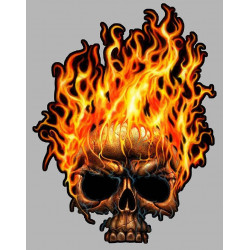 SKULL FLAMME Sticker droit