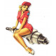 Pin Up racing Sticker UV 75mm