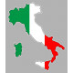 ITALIAN MAP Sticker 
