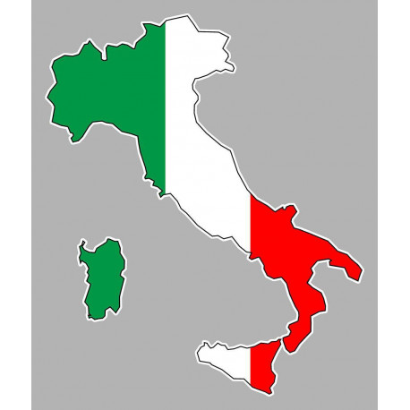 ITALIAN MAP Sticker 