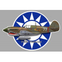 CURTISS P40F TOMAHAWK Flying Tiger Sticker vinyle laminé