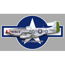 MUSTANG P-51D  Sticker 