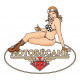 MOTOBECANE  Pin Up Sticker left UV 