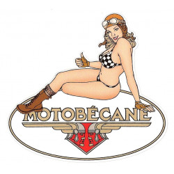 MOTOBECANE  Pin Up Sticker left UV 