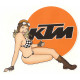 KTM  Pin Up droite Sticker vinyle laminé