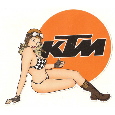 KTM  Pin Up droite Sticker 