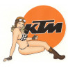 KTM  Pin Up droite Sticker vinyle laminé