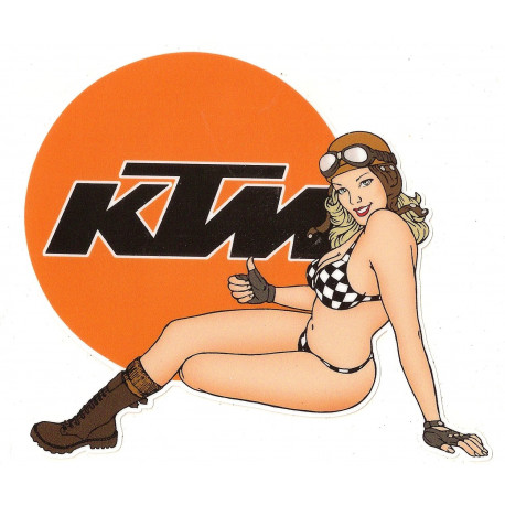 KTM  Pin Up left Sticker UV  