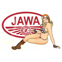 JAWA CZ  Pin Up left Sticker UV  