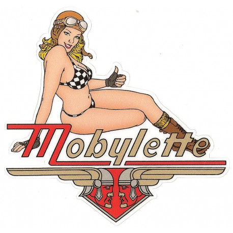 MOBYLETTE  right Pin Up Sticker UV 