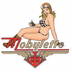 MOBYLETTE left Pin Up Sticker UV 