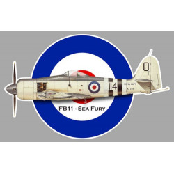 HAWKER SEA FURY WW2 sticker UV