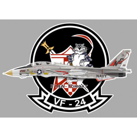 VF-24 TOMCAT F14A Fighting Squadron Sticker 