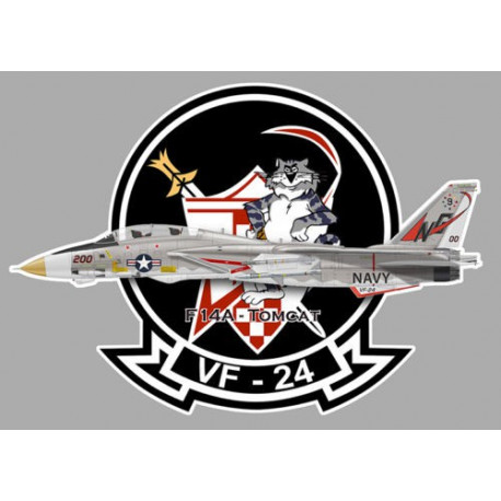 VF24 TOMCAT F14 A FIGHTING  SQUADRON sticker UV