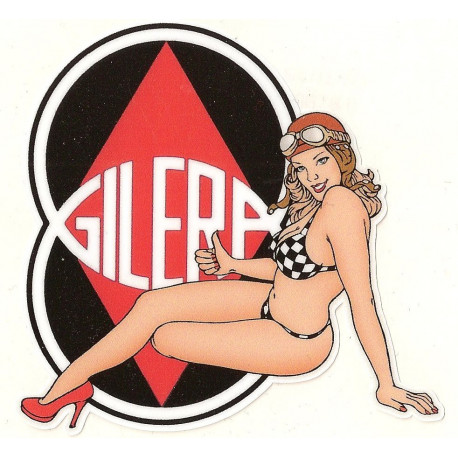 GILERA Pin Up gauche Sticker  