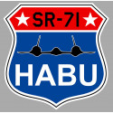 SR-71 Blackbird HABU Sticker vinyle laminé