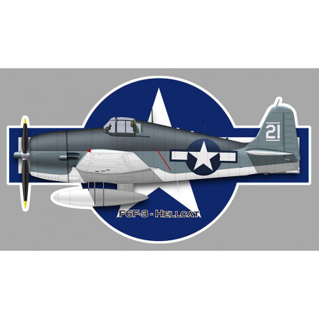 F6F HELLCAT WW2 Sticker UV