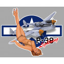 P-38 LIGHTING laminated decal