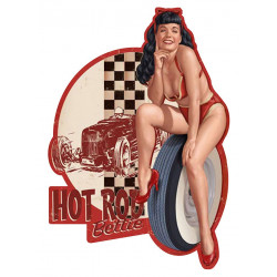 Pin Up HOT ROD  Laminated decal