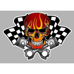 SKULL DAMIER PISTON  Sticker 