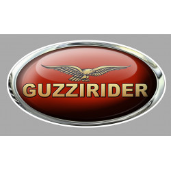 MOTO GUZZI " Guzzirider "  Sticker 3D  UV 