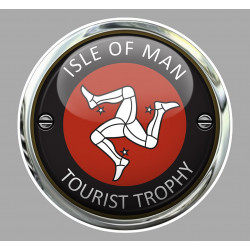 TT ISLE OF MAN  Sticker vinyle laminé trompe-l'oeil