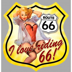 ROUTE 66  Pin up Laminated decal