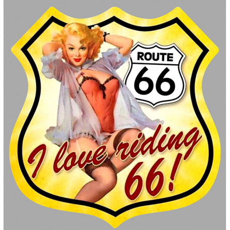 ROUTE 66  Pin up Sticker UV 