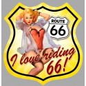 ROUTE 66  Pin up Sticker vinyle laminé