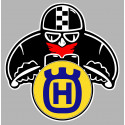 HUSQVARNA " biker " Sticker vinyle laminé