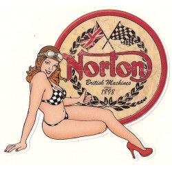 NORTON  right Pin up Sticker  UV 