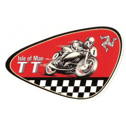 TT ISLE OF MAN  Sticker droit vinyle laminé