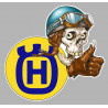 HUSQVARNA skull droit Sticker    
